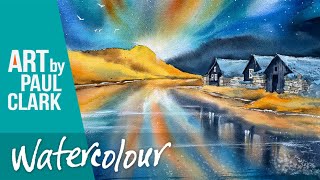 How to Paint the Northern Lights in Iceland in Watercolour