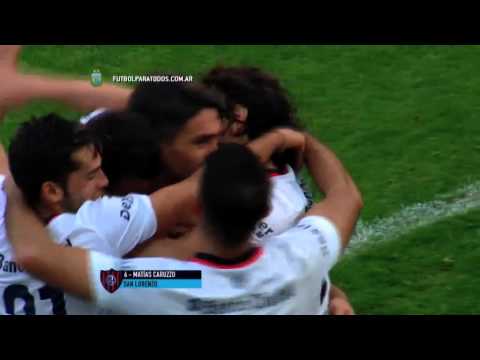 Gol de Caruzzo. San Lorenzo 2 - Crucero 1. Fecha 20. Primera División 2015. FPT.