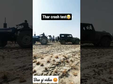 thar vs tractor| thar and tractor tochan gone worng | #car #tochan #thar #tractor #youtube #shorts
