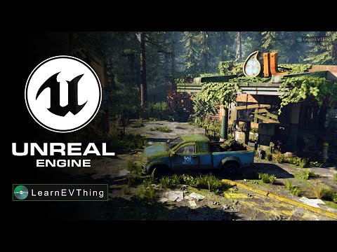 Photorealistic Gas Station 4K realtime - Realistic Landscapes Unreal Engine 4