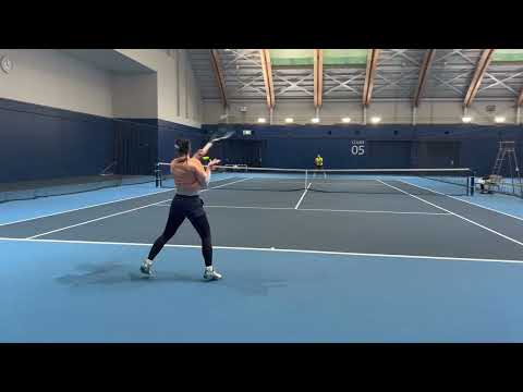 【テニス】”パワーヒッター”川口夏実選手のポイント練習