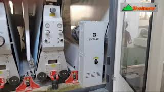 Máy chà nhám xả sơn lót UV 2 trục nhám Woodmaster