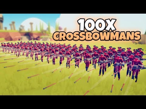 100x CROSSBOWMANS VS EVERY FACTION (CUSTOM) | TABS MODDED GAMEPLAY