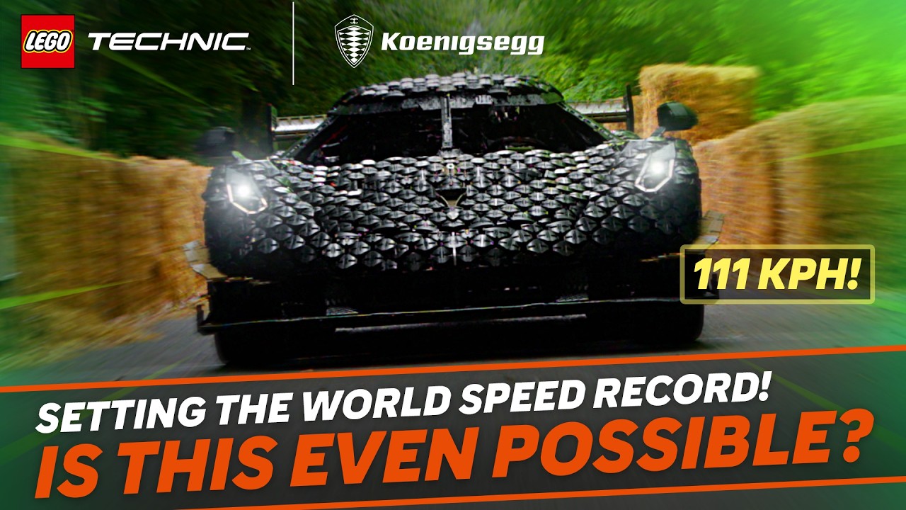 How Fast Can a LEGO Technic Car Go Down Goodwood Hill? | LEGO Technic - YouTube