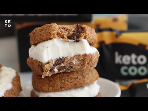 Chocolate Chip Ice Cream Sandwiches (Keto, no added sugar, low-carb, gluten-free)