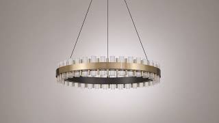 1_Watch A Video About the Possini Euro Messina Gold and Matte Black LED Ring Chandelier