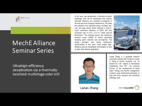 Lenan Zhang - Ultrahigh-efficiency desalination via a thermally-localized multistage solar still