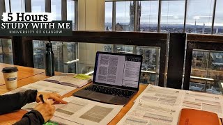 5 HOUR STUDY WITH ME at the LIBRARY | Background noise, 10 min break, No Music, Study with Merve 1
