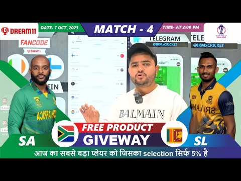 SA vs SL Dream11 | SA vs SL | South Africa vs Srilanka 4th ODI Match Dream11 Prediction Today