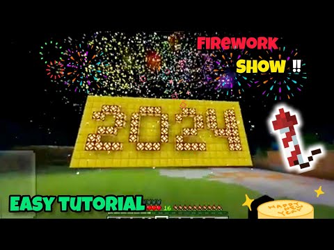 Insane Minecraft New Year's Fireworks Tutorial 2024