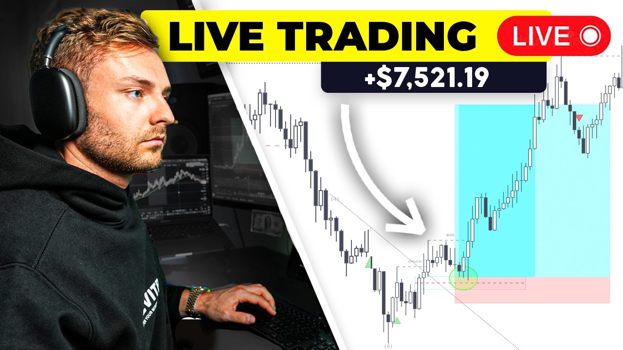 LIVE TRADING CRYPTO - How To Profit $7,521 Risking $500 (100x Trading)