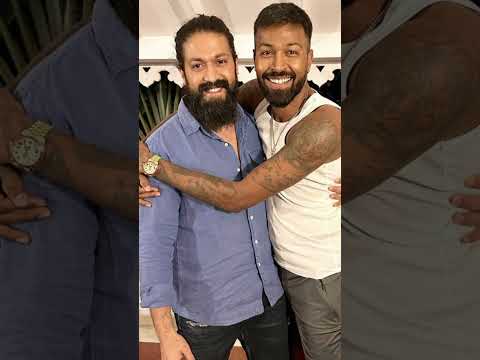 Rocking Star Yash With Indian Cricketer's 🔥🏏🎬 #shorts #viral #kannada #sandalwood #yash #rockybhai