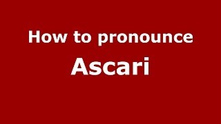 How to pronounce Ascari