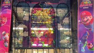 Giant Princess Peach Stained Glass Mural in New York City [The Super Mario Galaxy Movie]