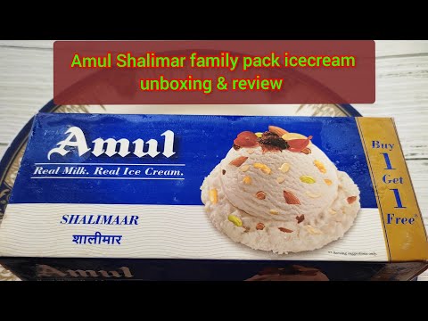 Amul icecream/Amul Shalimar family pack icecream unboxing & review