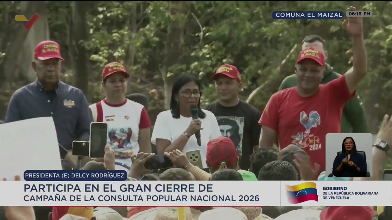 Comunal El Maizal visitada por la presidenta encargada Delcy Rodríguez, 6 de marzo de 2026