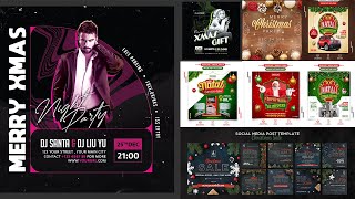 100+ Social Media Christmas Flyers Designs Photoshop Tutorial