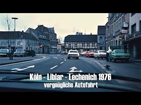 Köln - Liblar - Lechenich 1976 - Autofahrt - Car ride - early dashcam