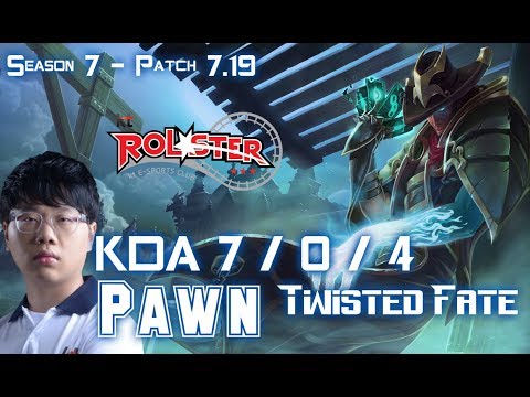 KT Pawn TWISTED FATE vs AZIR Mid - Patch 7.19 KR Ranked