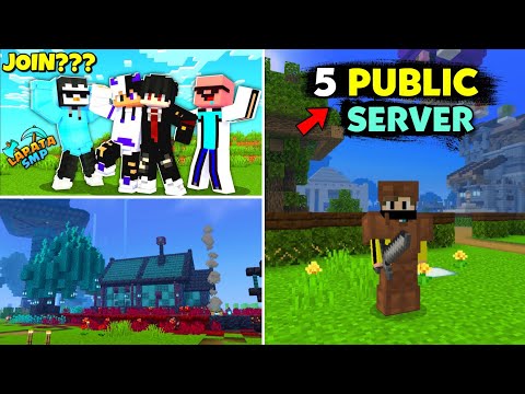 Top 5 Best Public SMP For Minecraft PE || Public Server For MCPE || Vizag OP