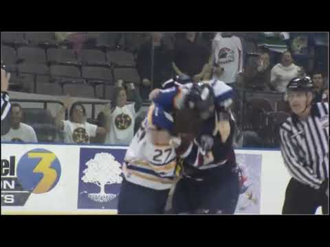 ECHL fight - Trevor Gillies vs Gabriel Verpaelst 04/08/16