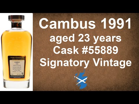 Cambus 1991 - 2015 Cask #55889 Signatory Vintage Single Grain Scotch Review #327 from WhiskyJason
