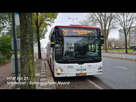 HTM lijn 21: Vrederust - Scheveningen Noord | Omleiding | 2021