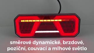 Sdružená LED lampa pravá zadní s dynamickými blinkry 12/24V