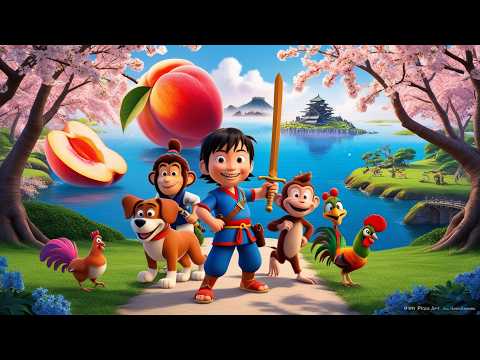 "A Canção de Momotarou: A Lenda do Menino Pêssego | Música Infantil e Folclore Japonês" 🎵🍑