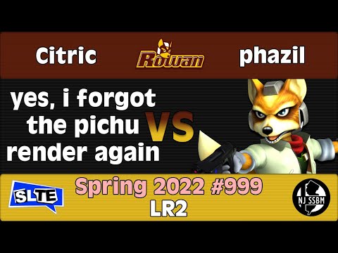 Rowan Spring 2022 #999: Citric (Pichu) Vs. phazil (Fox) - LR2