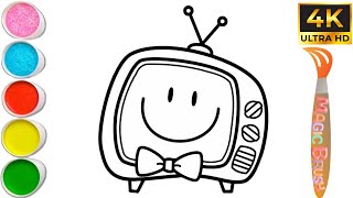 Television drawing for kids || Easy television drawing for kids || Television drawing step by step