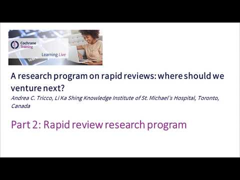 Part 2: Rapid review research program