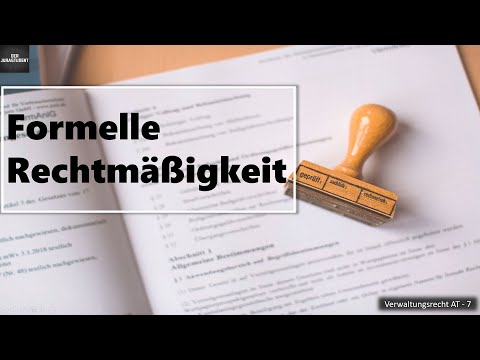 Formelle Rechtmäßigkeit von Verwaltungsakten (VA) I Verwaltungsrecht AT Grundlagen 7