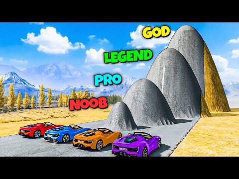 HOW FAR CAN A HUGE MONSTER TRUCK DRIVE OVER A GIANT BULGE IN GTA 5?