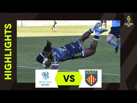 Paolo Odogwu DOUBLE | Benetton Rugby v USAP | EPCR Challenge Cup Instant Highlights