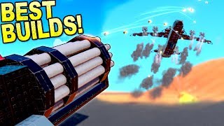 Giant Mini Gun Takes Down VTOL Bomber! [BEST CREATIONS] - Trailmakers Early Access Gameplay