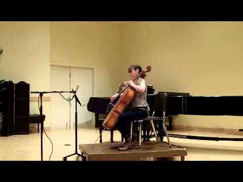 Cellist Rachel Smith plays Debussy Cello Sonata, mvt. 1