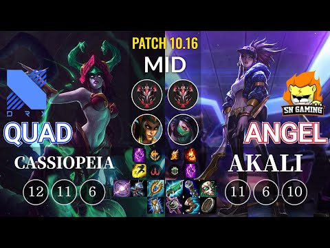 DRX Quad Cassiopeia vs SN Angel Akali Mid - KR Patch 10.16
