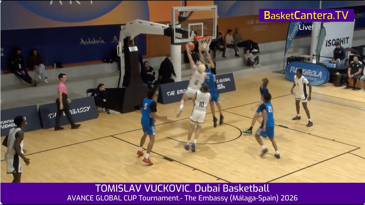 TOMISLAV VUCKOVIC (´08). Dubai Basketball. AVANCE Global Cup Tournament. The Embassy Málaga 2026
