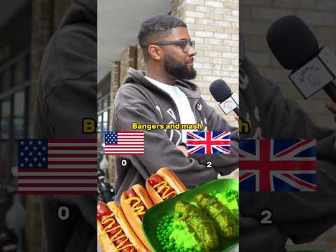 BRITISH OR AMERICAN FOOD BATTLE #streetinterview #americanabroad #shorts #food #london #explore