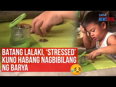 Problemado? Batang lalaki, ‘stressed’ kuno habang nagbibilang ng barya GMA Integrated Newsfeed