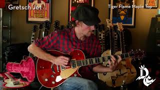 Video thumbnail for DG | Gretsch G6228FM Players Edition Jet BT Flame Maple Bourbon Stain. by Detroit Guitar