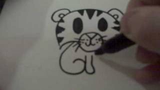 How to Draw a Cartoon Tiger