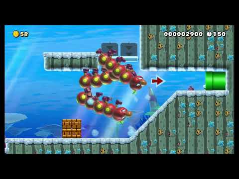 Eric's Super Mario Maker 2 Levels: Underwater Wiggler Chase!