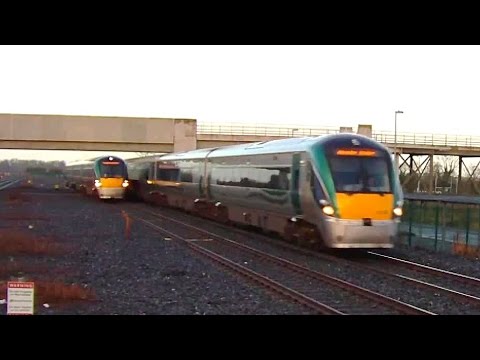 3 x IE 22000 Class DMU Trains - Adamstown Station, Dublin