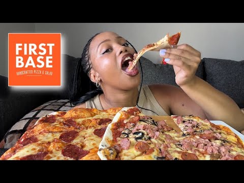 Let's Eat First Base Pizza😋✨|South African Mukbang 🇿🇦🔥