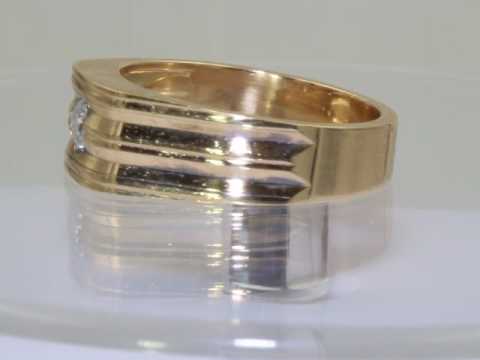 mens ring, vintage, gold ring, fathers day gift, diamond ring, wedding ring, promise ring, MVI 3164