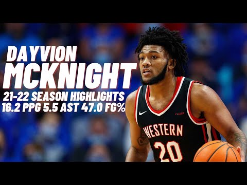 Dayvion McKnight 21-22 Season Highlights | Western Kentucky