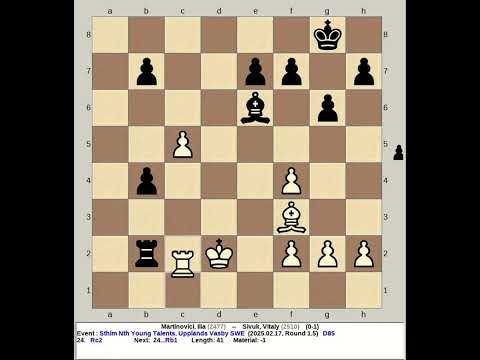 Martinovici, Ilia vs Sivuk, Vitaly | Stockholm North Young Talents Chess 2025, Sweden