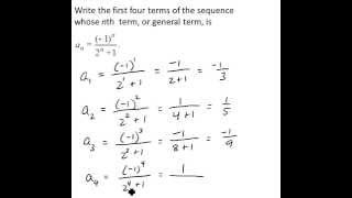 List Terms of a Sequence Given a Formula